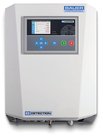 BAUER KOMPRESSOREN ACCESSORY SYSTEMS TESTING AND MEASUREMENT 23 B-DETECTION PLUS The professional solution: B-DETECTION PLUS for measuring CO, CO 2 and O 2 with optional functions for absolute