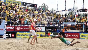 MEN & WOMEN 008 SWATCH FIVB World Tour Brazilians sweep gold medals at Mallorca, Myslowice, Guarujá Harley Marques and Pedro Salgado won gold at the men s Mallorca Open in Spain and the KIA Open by