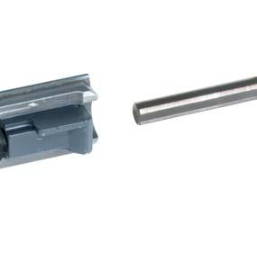 Bolt carrier shaft e provided with an opening for the striker is situated in the bottom rear part of the bolt carrier.