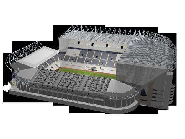 NEWCASTLE CAPACITY : 52,404 CONSTRUCTED : 1880 Newcastle is used for regular team football in the English league and