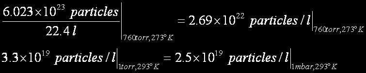 Vacuum Basics Gas Laws (1/2) Avogadro s Law Under the same conditions of pressure and temperature, equal volumes of all gases have the same number of molecules: called a mole.