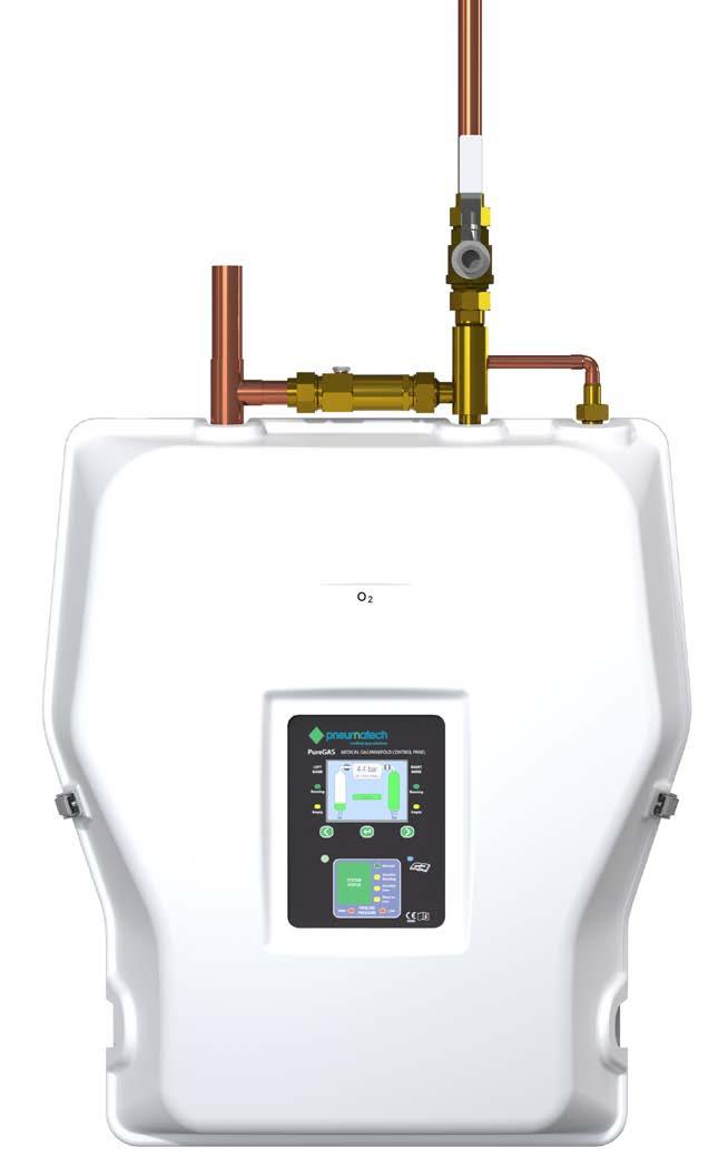 Automatic Changeover Manifold (Electronic) Providing continuous supply of medical gases Pneumatech Medical Gas Solutions (PMGS) PureGAS Manifolds provide a duty or standby gas supply from two