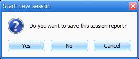 NEW SESSION Clicking New Session in the file menu will: Start a new simulation session Clear out log page Restart the session clock SAVE REPORT