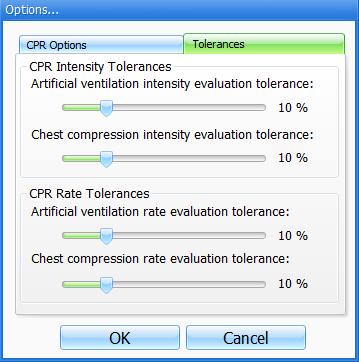 CPRLink will retain the options, tolerances and calibration data last entered. CALIBRATION This tool allows you to easily calibrate the sensors inside the simulator.