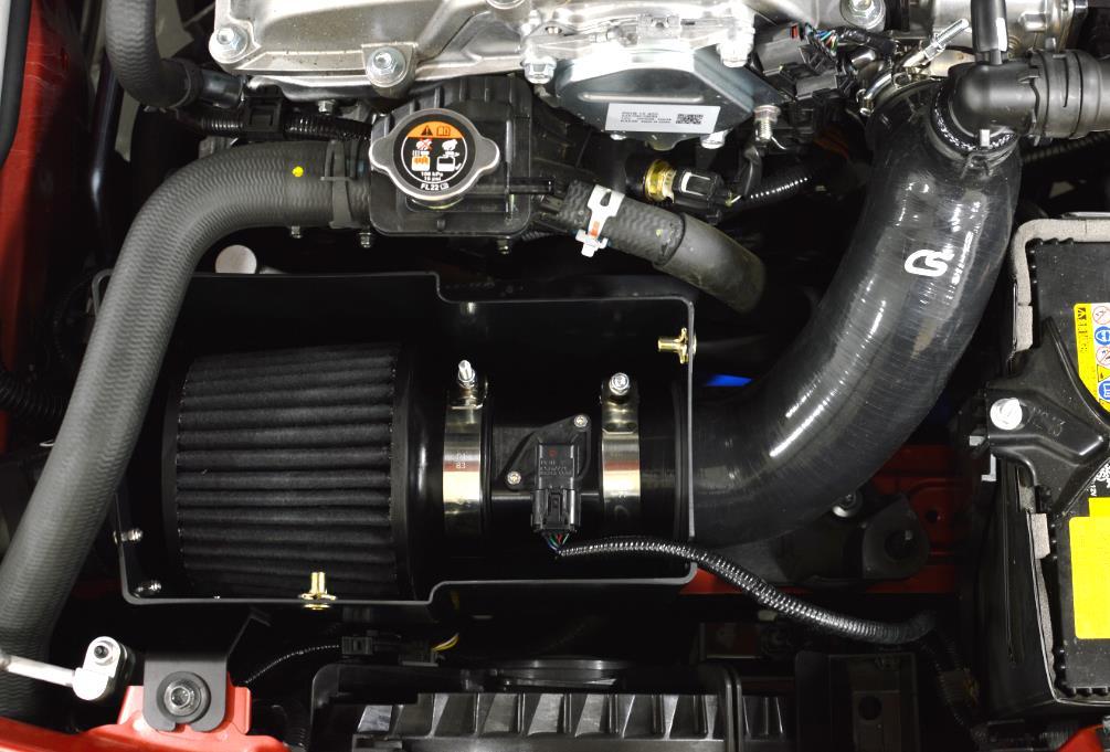 Figure 4c j) Install the assembled CorkSport air filter and MAF housing as shown in Figure 4c.