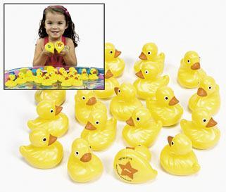 make fun prizes. These ducks do not float upright. 50 ducks $22.