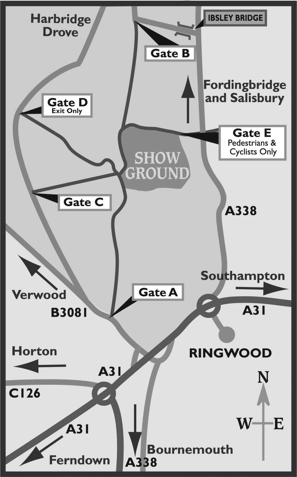 For For further further details details of of entrances and and exits exits to to the the Showground, please please check check the the website at at www.ellinghamshow.co.