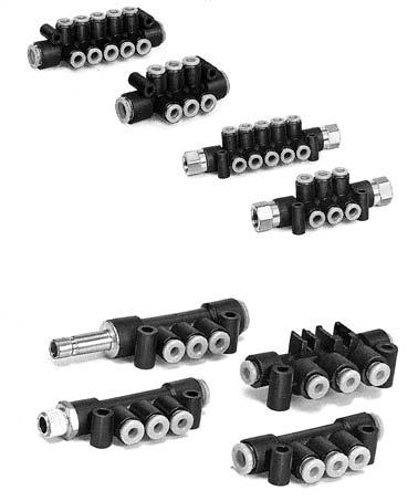 One-touch Fittings Manifold Series KM RoHS Compact piping possible. Manifold piping possible. Many varieties (0 types) are available. s give the most efficient operation.