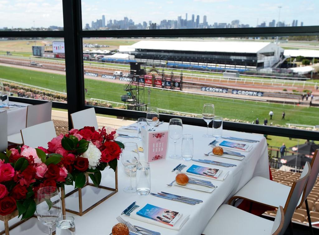 ROSE ROOM ALL-INCLUSIVE FOOD & BEVERAGE PACKAGE G H I J Maribyrnong River 1 Book a Melbourne Cup Carnival package in the Rose Room and enjoy an exquisite dining and beverage experience that s certain