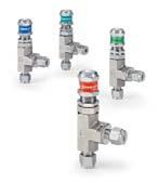 high pressure & severe service needle valves, compact toggle valves and fine control metering valves.