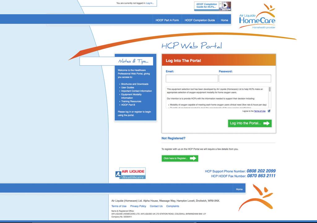 The HCP Portal The Air Liquide HCP Portal is designed to help healthcare professionals: n Select the most suitable equipment from