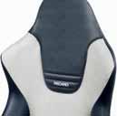 by the RECARO Airmatic lumbar system: twin air chambers featuring individual electrical adjustment (electronic adjustment) Well-defined side bolsters for a firmer sitting position offering support
