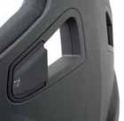 RECARO Sportster CS (with/without Airbag) Available with and without side airbag Reclining race shell in hybrid construction made from steel and polymer materials (such as carbon, Kevlar and GRP)