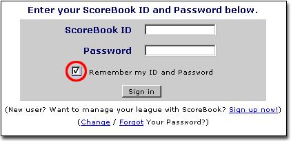 As mentioned in the introduction, when you log in to ScoreBook.