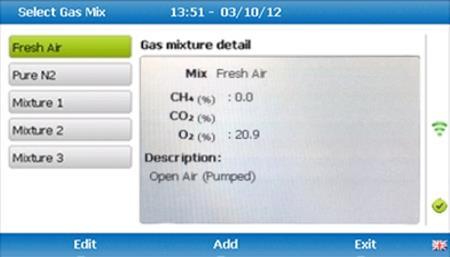 OMGEM5KN4.7.1 9.6 Gas analyzer For the GEM5000 gas analyzer the calibration options can be found by selecting the Menu key followed by soft-key Operation Settings.