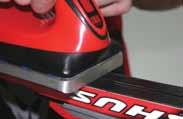 We recommend sanding only along the length of the ski to prevent rounding of the ski side-edges.