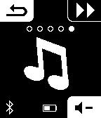 Surf Select Music Page If a user performs a press and hold on the volume increase, Pebble will