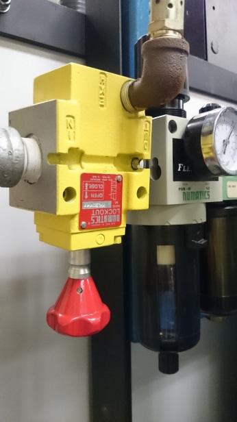 supply control valves Showing off position