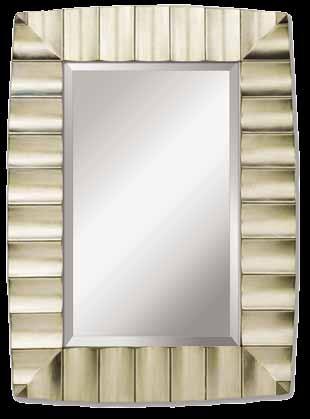 decorative mirrors YMIR-SI2263C Wood Mirror Wood Mirror with Brass Overlay 24 W x 24 H