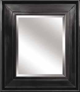 Black high-gloss wood finish 1 beveled mirror
