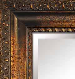 Antiqued wood with intricate detailing 1 beveled mirror available in