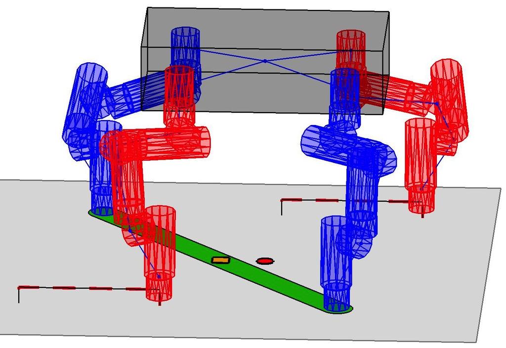 The second gait uses a two-at-a-time swing leg motion, which requires deliberate planning of zero-moment point (ZMP) to balance the robot on a narrow support base.