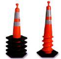 CONES & BARRICADES Use orange taller cones with