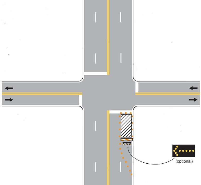 TRAFFIC CONTROL ISSUES Split phasing example to accommodate shared through and left turn