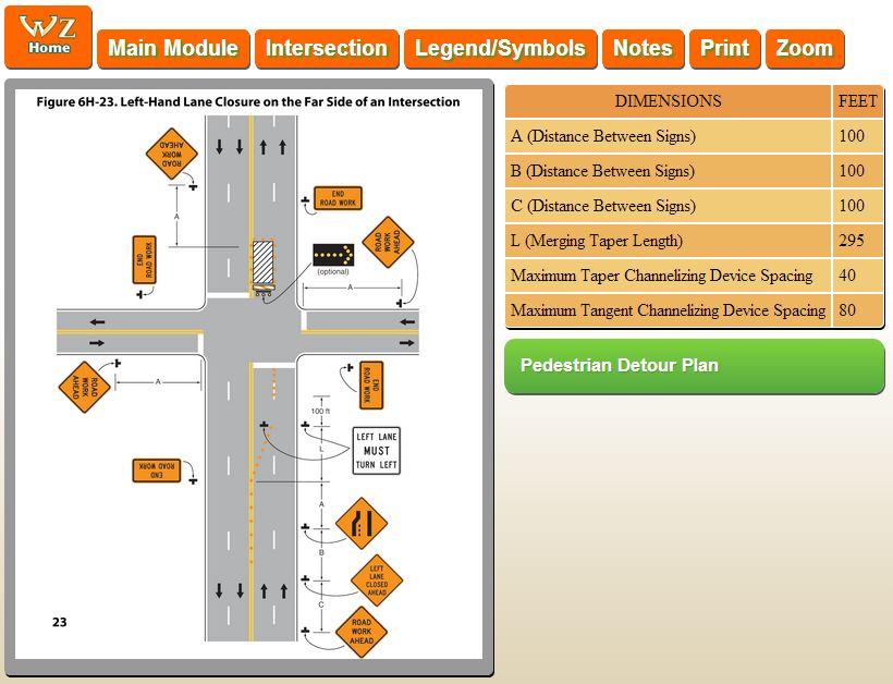 INTERSECTION EXAMPLE A button is included which will display the