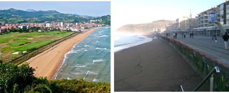 Chapter 1. Introduction 13 Figure 1.8: The beach of Zarautz (North Spain). Figure 1.9: The different sectors of the beach of Zarautz. Left) Natural sector. Right) Engineered sector. 1.9 Scientific questions Beach morphological changes are mainly produced by the incoming wave characteristics.