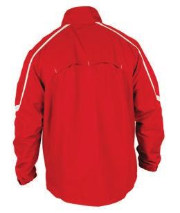 sideline Team Woven Jacket 100% Woven Polyester. Team Woven Jacket. Strategic venting zones on upper shoulders and across back.