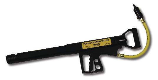 The Pakhammer is the only pneumatic impact tool of its size that is designed to operate from portable air cylinders.