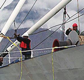 commonly referred to as ﬁre wires, provide a means of towing the ship away from the dock in the