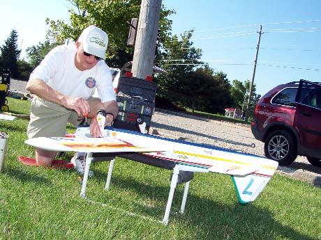 Because of other flying events held this week, safety concerns dictated that the L pad area and all paved circles be closed for the overflight needs of the large Scale Aerobatic models.