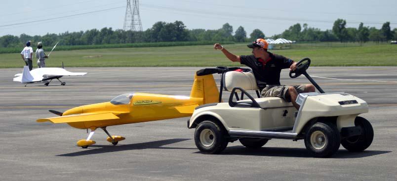 Steven Hamilton tows his friend s aircraft back to
