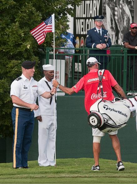 on the caddie bibs, and inclusion in all promotion of the program MILITARY TICKETING Complimentary