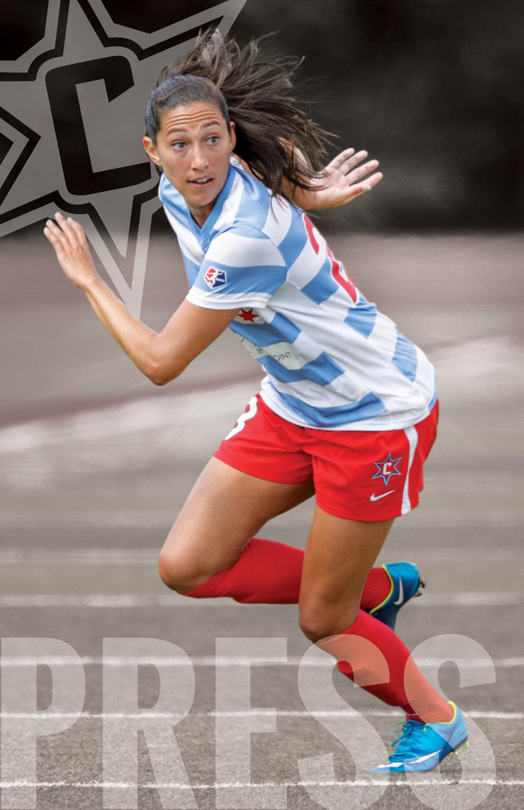 23 Christen Press POSITION: FORWARD HEIGHT: 5-7 BORN: DECEMBER 29, 1988 HOMETOWN: PALOS VERDES, CA COLLEGE: STANFORD UNIVERSITY INTERNATIONAL: 2016: Appeared in all eleven games the U.S. has played (as of 4/12/16) 4 goals and 2 assists 2015: Member of the 2015 FIFA Women s World Cup champion U.