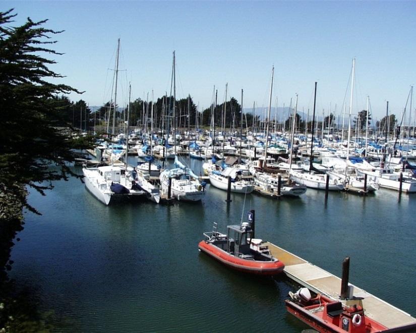 Berkeley Marina Beautiful view of San Francisco Boats and yachts Fishing on