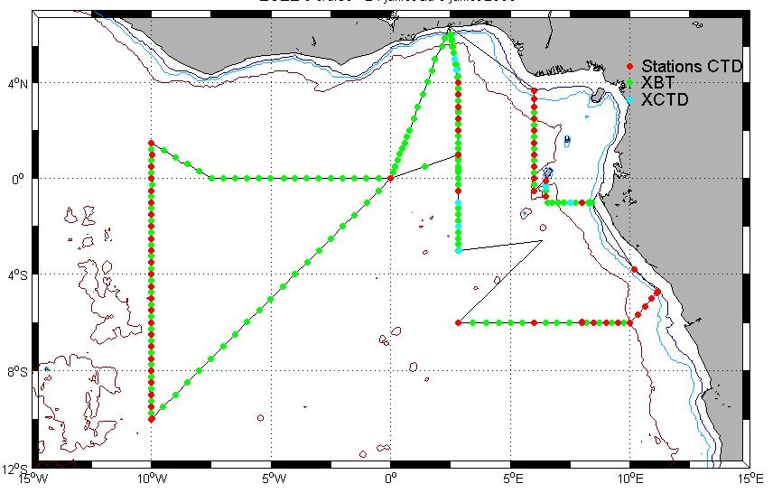AMMA African Monsoon Multidisciplinary Analyses EGEE cruises : => 6 cruises, 2 per year in 2005, 2006 & 2007 interannual variability (Egée 1->6) + intra-annual (Egée