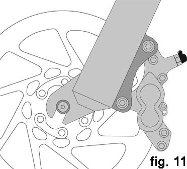 C. BRAKES There are three general types of bicycle brakes: rim brakes, which operate by squeezing the wheel rim between two brake pads; disc brakes, which operate by squeezing a hub-mounted disc
