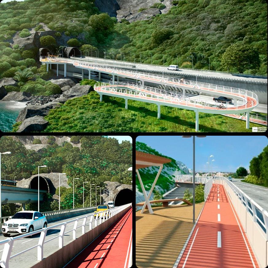 JOÁ S VIADUCT Lagoa-Barra highway duplication 2 new tunnels Two new traffic lanes, with 5Km of extension each Around 35% increase in the traffic capacity between São Conrado - Barra