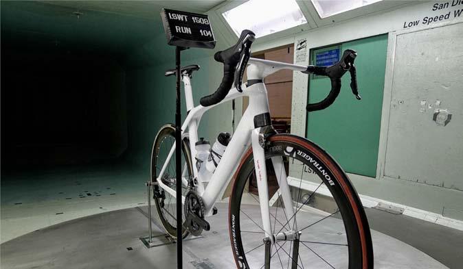 Trek engineers adhere to strict standards developed over 15 years of using low-speed wind tunnel testing to validate CFD results, test different airfoil shapes, and compare our bike to the best