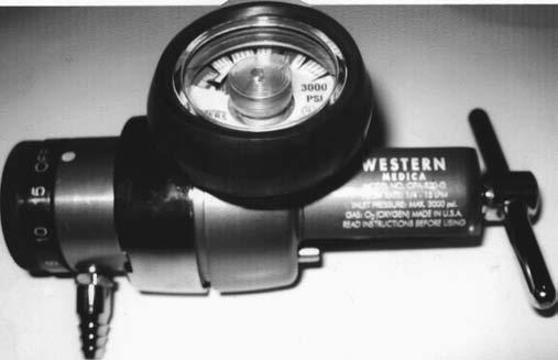 Western Medica OPA Series Compact Click-Style Regulators Regulator Features Compact Aluminum body with brass inlet