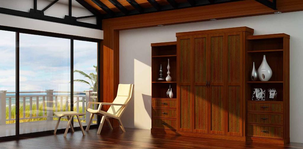 TheIslandSeries Traditional Enjoy the look of the tropics with a modern, space saving twist with the use of bamboo inserts.