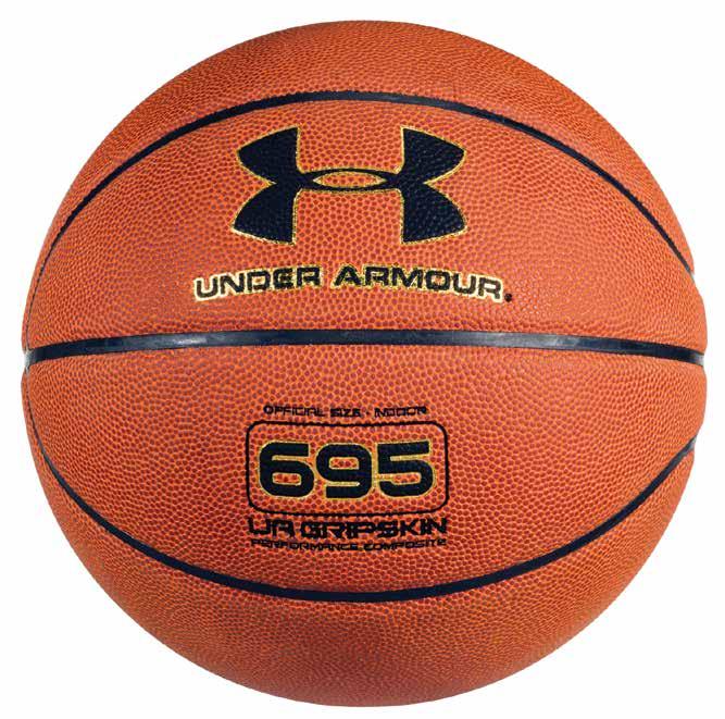 9 UA 695 Basketball UA GRIPSKIN Composite for Ultimate Grip and Feel Indoor Only Play Deep Channel Design 100% Nylon Windings for Excellent Shape Retention