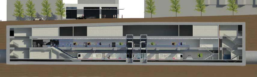 The station s entry is planned for the corner of 4th Street and Clementina