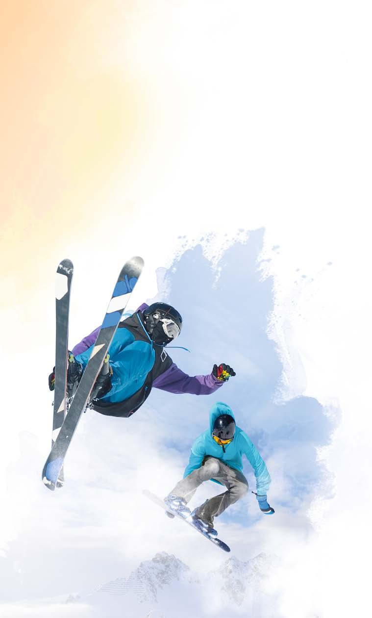 FREESTYLE JUNIORS FROM 10 TO 16 YEARS Skiing and snowboarding in all areas and snow conditions is just as important to this programme as deep snow skiing, mogul