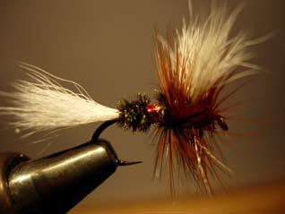 If you are using neck hackle, tie in two hackles as this fly is meant to be bushy. Step 9 9.