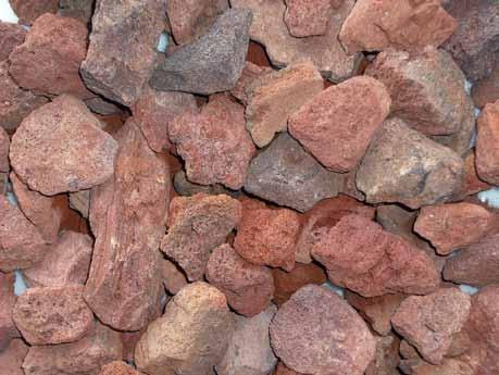 Red Lava Rock is red in color with rust to burgundy hues. Red Lava is a perfect compliment to any landscaping project.