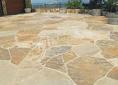 FLAGSTONE Oklahoma Flagstone Oklahoma Stone is very rich with browns, rust, creamy tans, blues and hints of black.